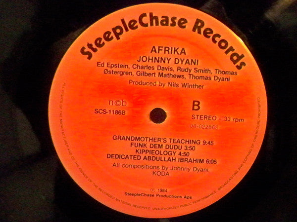 Johnny Dyani : Afrika (LP, Album)