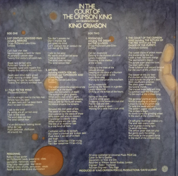 King Crimson : In The Court Of The Crimson King (An Observation By King Crimson) (LP, Album, Ltd, RE, RM, 200)
