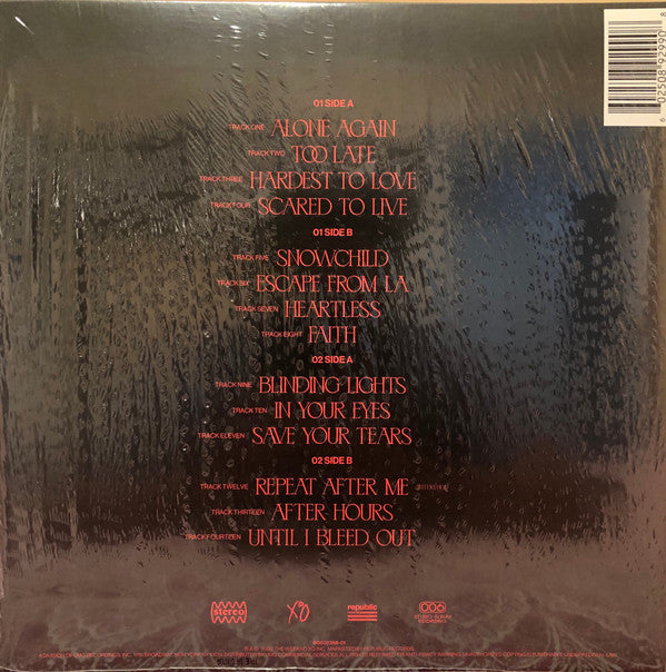 The Weeknd : After Hours (2xLP, Album, Cle)