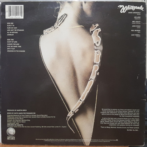 Whitesnake : Slide It In (LP, Album)