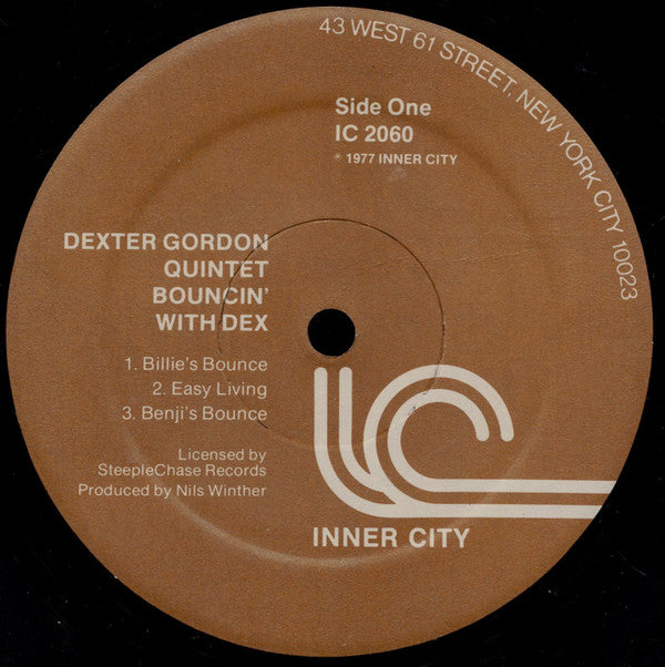 Dexter Gordon Quartet : Bouncin' With Dex (LP, Album, Bro)