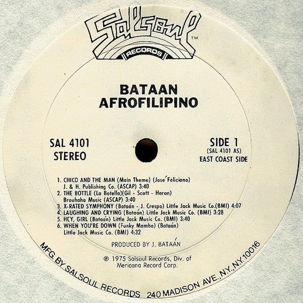 Bataan* : Afrofilipino (LP, Album)