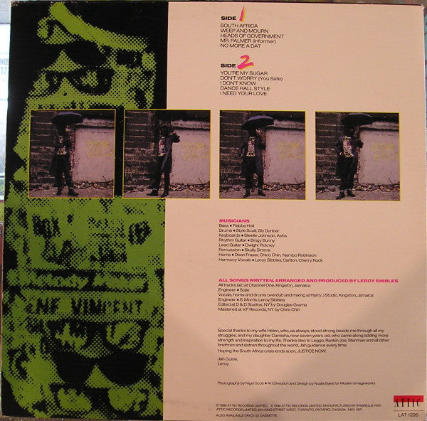 Leroy Sibbles : Mean While (LP, Album)
