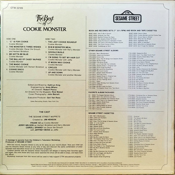 Cookie Monster : The Best Of Cookie Monster (LP, Comp)