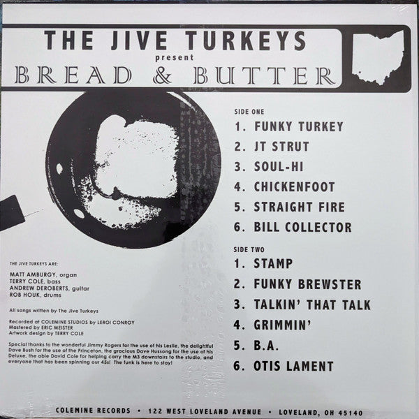 The Jive Turkeys : Bread & Butter (LP, Album, Ltd, RP, Yel)