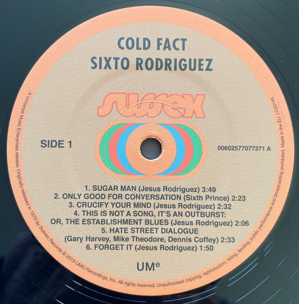 Sixto Rodriguez : Cold Fact (LP, Album, RE)