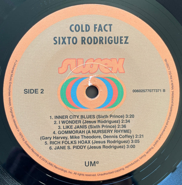 Sixto Rodriguez : Cold Fact (LP, Album, RE)