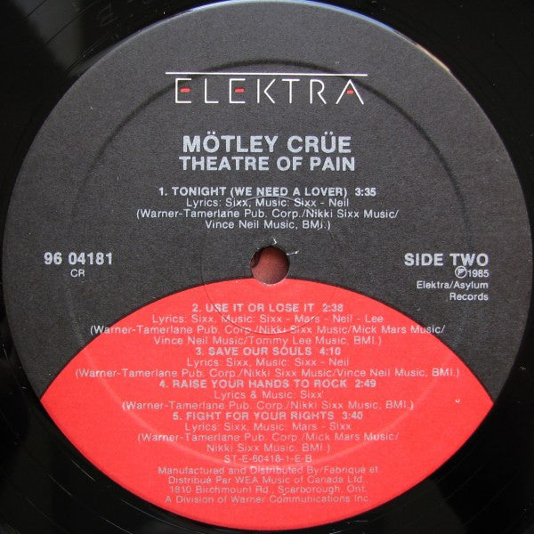 Mötley Crüe : Theatre Of Pain (LP, Album)