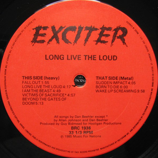 Exciter : Long Live The Loud (LP, Album)