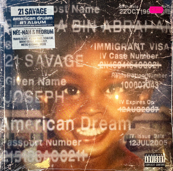 21 Savage : American Dream (2xLP, Album, Ltd, Red)