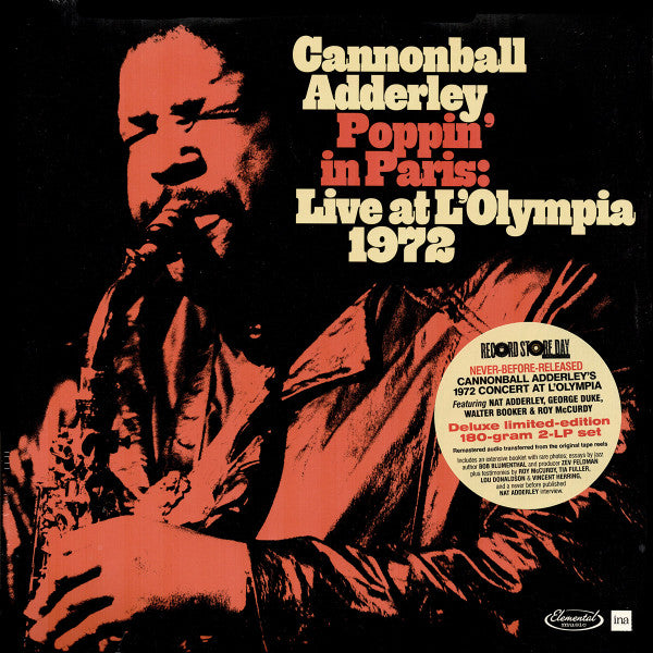 Cannonball Adderley : Poppin' In Paris - Live At L'Olympia 1972 (2xLP, Album, RSD, Ltd, Num)