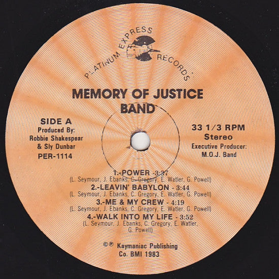 Memory Of Justice Band : Mash Down Babylon (LP, Album)