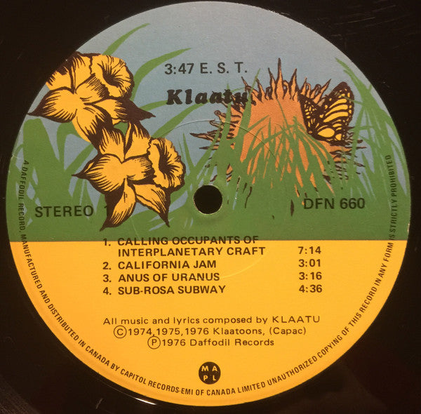 Klaatu : 3:47 E.S.T. (LP, Album, RE)