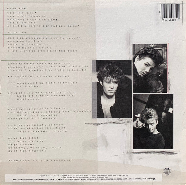 a-ha : Hunting High And Low (LP, Album, Don)