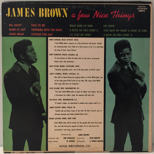 James Brown : Thinking About Little Willie John And A Few Nice Things (LP)
