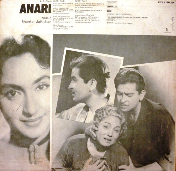 Shankar Jaikishan*, Shailendra, Hasrat Jaipuri : Anari (LP)
