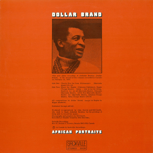 Dollar Brand : African Portraits (LP, Album, RCA)