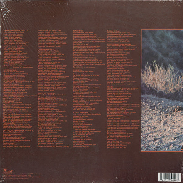 Stevie Wonder : Talking Book (LP, Album, RE, Gat)
