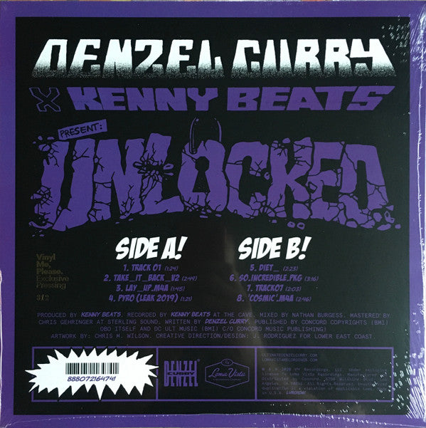 Denzel Curry X Kenny Beats : Unlocked (LP, EP, Club, Ltd, Num, Gre)