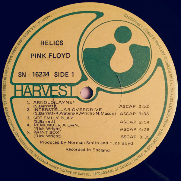 Pink Floyd : Relics (LP, Comp, RE)