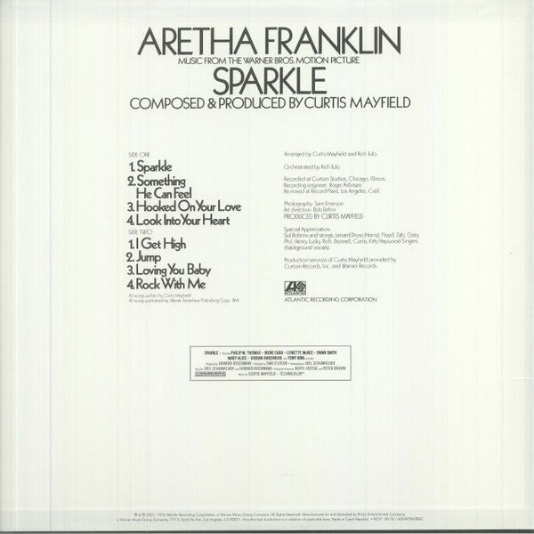 Aretha Franklin : Sparkle (Music From The Warner Bros. Motion Picture) (LP, Album, Ltd, RE, Cle)