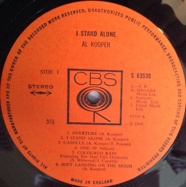Al Kooper : I Stand Alone (LP, Album)
