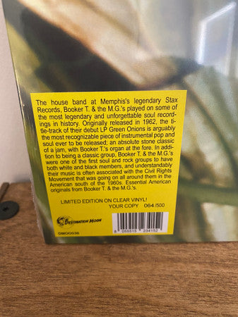 Booker T & The MG's : Green Onions (LP, Album, Ltd, Num, RE, Cle)