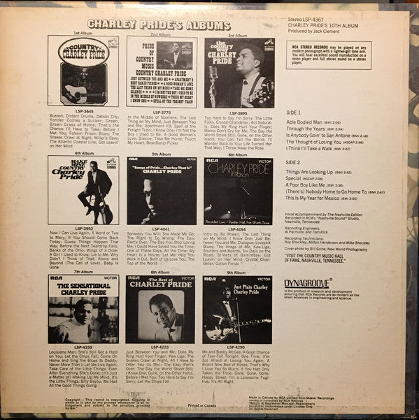 Charley Pride : Charley Pride's 10th Album (LP, Album)