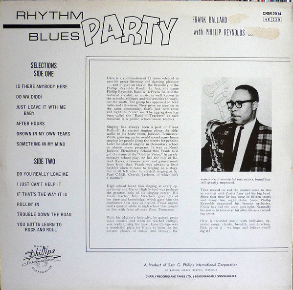 Frank Ballard With Phillip Reynolds Band : Rhythm Blues Party (LP, Comp)