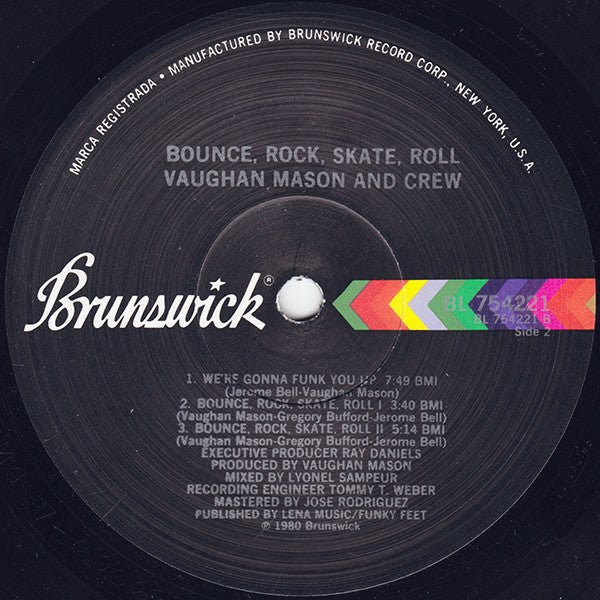 Vaughan Mason And Crew* : Bounce, Rock, Skate, Roll (LP, Album, PRC)