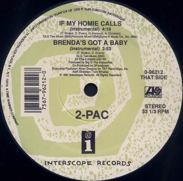 2Pac : If My Homie Calls / Brenda's Got A Baby (12", Single)