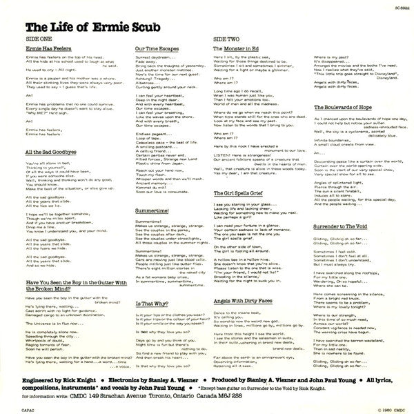 John Paul Young (2) : The Life Of Ermie Scub (LP, Album)