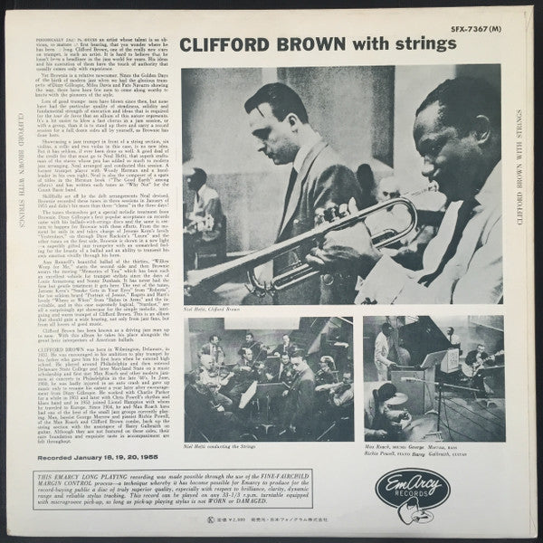 Clifford Brown : Clifford Brown With Strings (LP, Album, Mono)