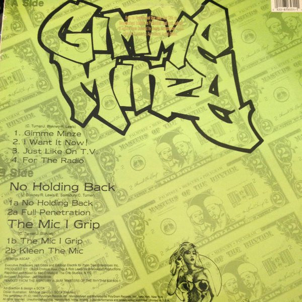 Chuck Chillout & Kool Chip : Gimme Minze ! (12", Promo)