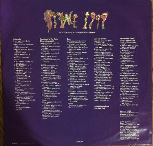 Prince : 1999 (2xLP, Album)