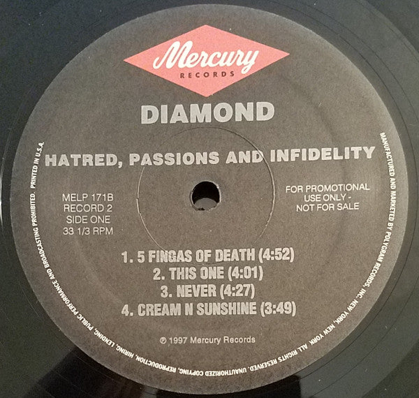 Diamond D : Hatred, Passions And Infidelity (2xLP, Album, Promo, Cle)