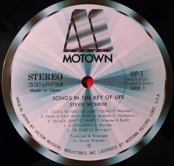 Stevie Wonder : Songs In The Key Of Life (2xLP + 7" + Album, RE)
