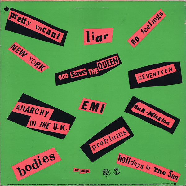 Sex Pistols : Never Mind The Bollocks Here's The Sex Pistols (LP, Album, RP)