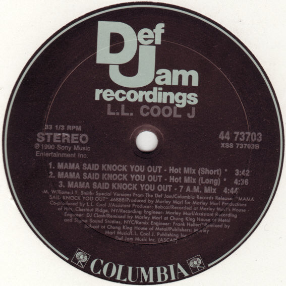 LL Cool J : Mama Said Knock You Out (12", Single)