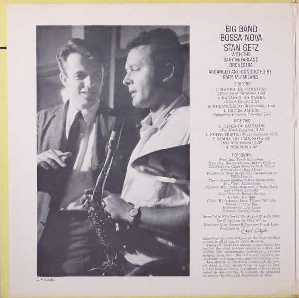 Stan Getz : Big Band Bossa Nova (LP, Album, Mono, Gat)