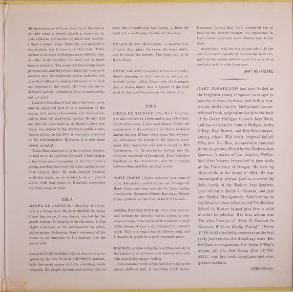 Stan Getz : Big Band Bossa Nova (LP, Album, Mono, Gat)