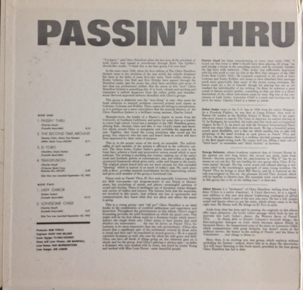 The Chico Hamilton Quintet : Passin' Thru (LP, Album)