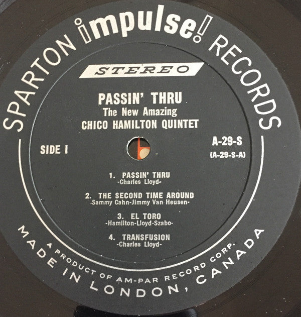 The Chico Hamilton Quintet : Passin' Thru (LP, Album)