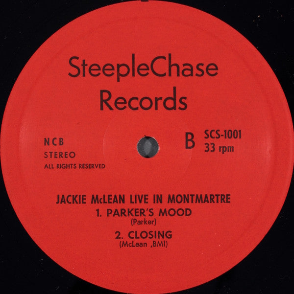 Jackie McLean : Live At Montmartre (LP, Album)