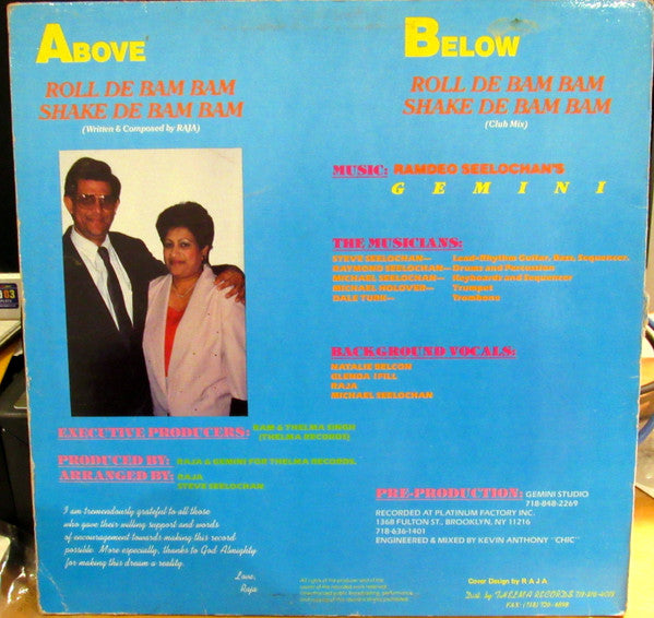 Raja : Roll De Bam Bam (12", Single)