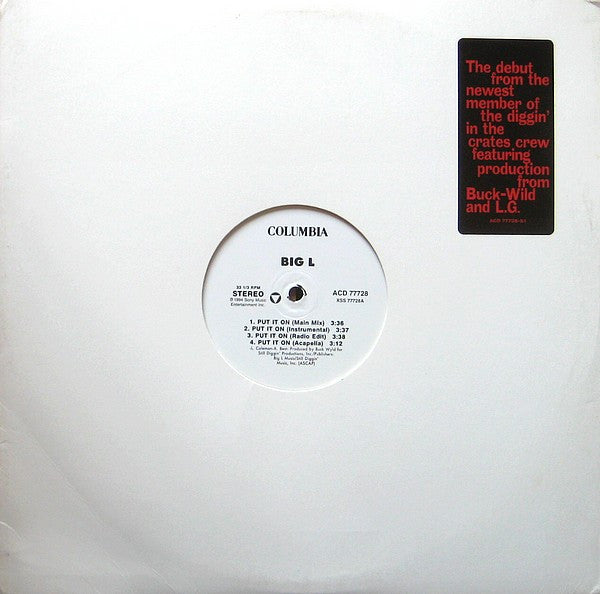 Big L : Put It On (12", Promo)