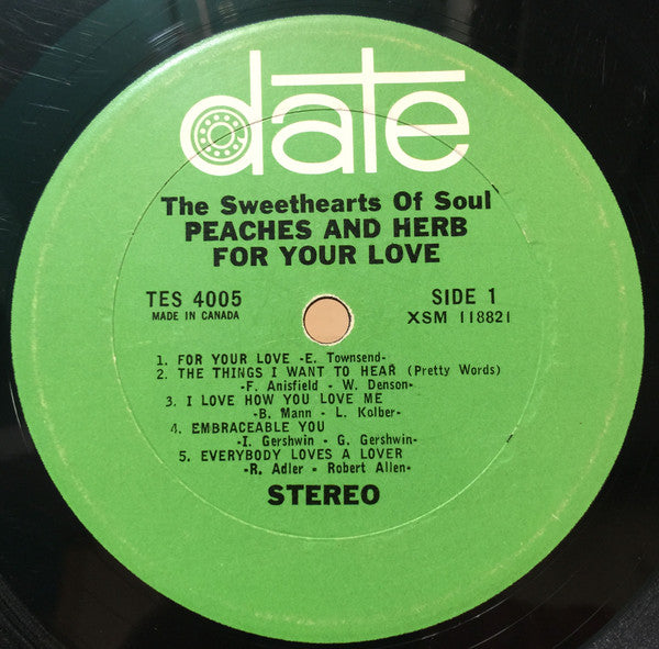 Peaches & Herb : For Your Love (LP, Album)