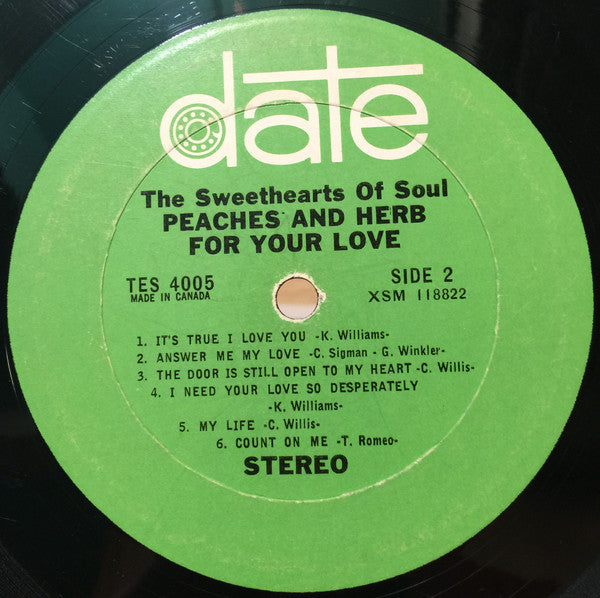 Peaches & Herb : For Your Love (LP, Album)