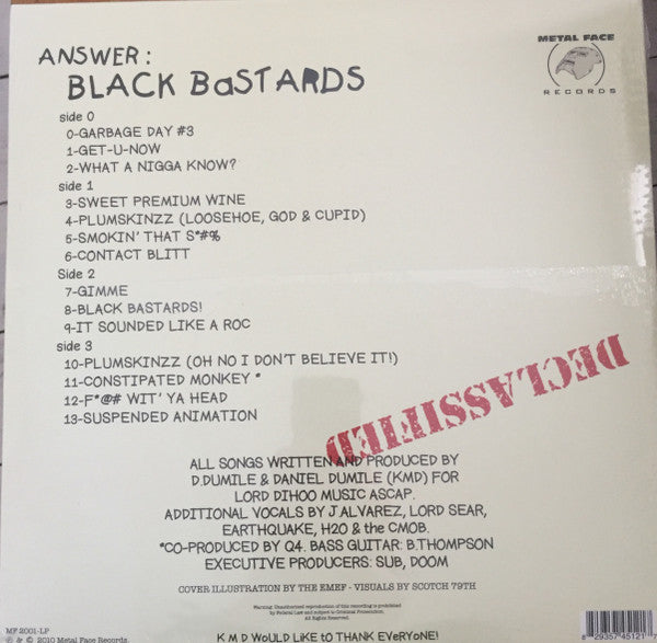 KMD : Bl_ck B_st_rds (2xLP, Album, RE)