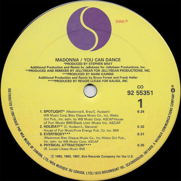 Madonna : You Can Dance (LP, Comp, Mixed)